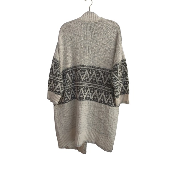 Joie Open Front Cardigan Sweater Womens 1X Long Line Duster Chunky Knit New - Picture 6 of 6